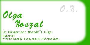 olga noszal business card